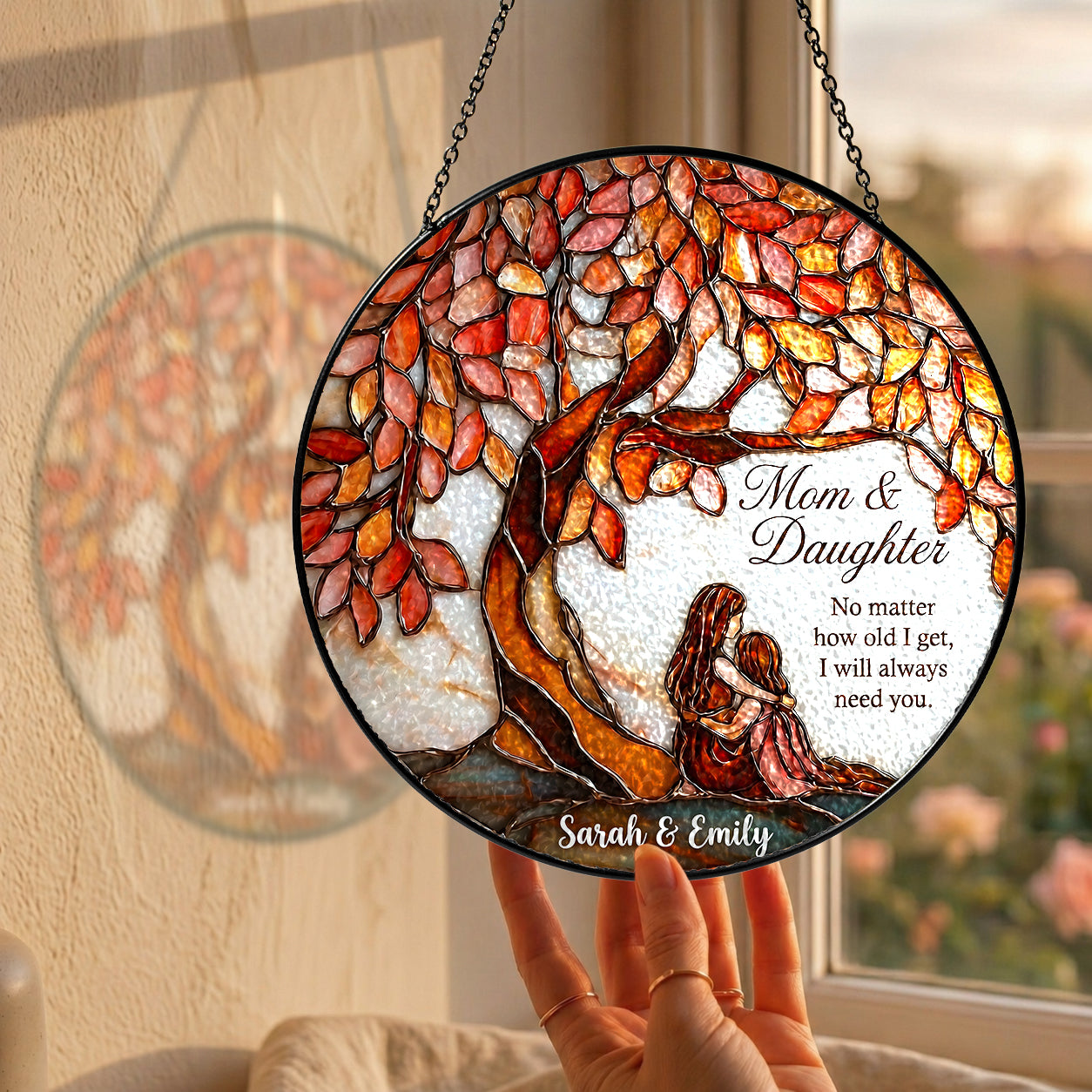 Tree of Love – Mom Stained Glass Suncatcher