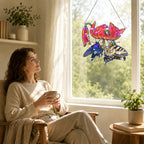 Swallowtail Butterflies & Tiger Lily Holographic Acrylic Suncatcher