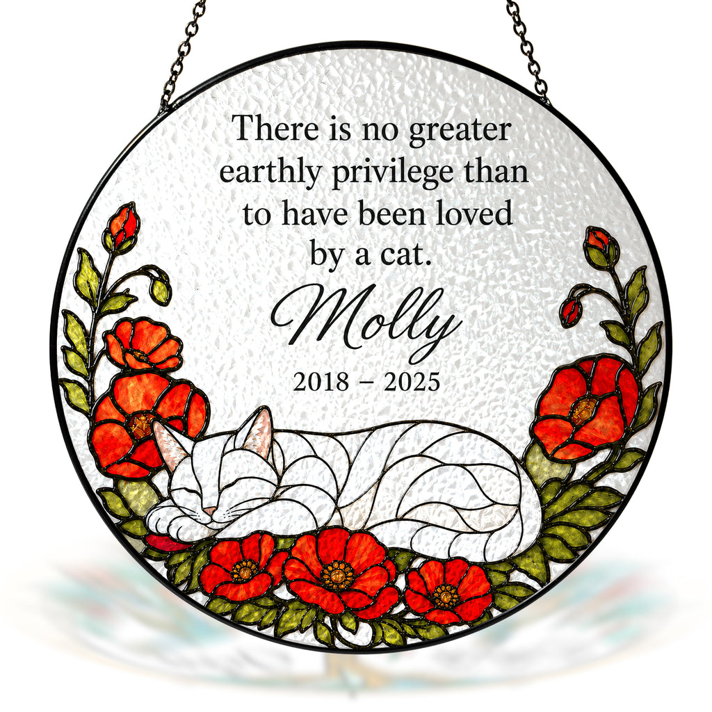 Personalized Cat Memorial Suncatcher