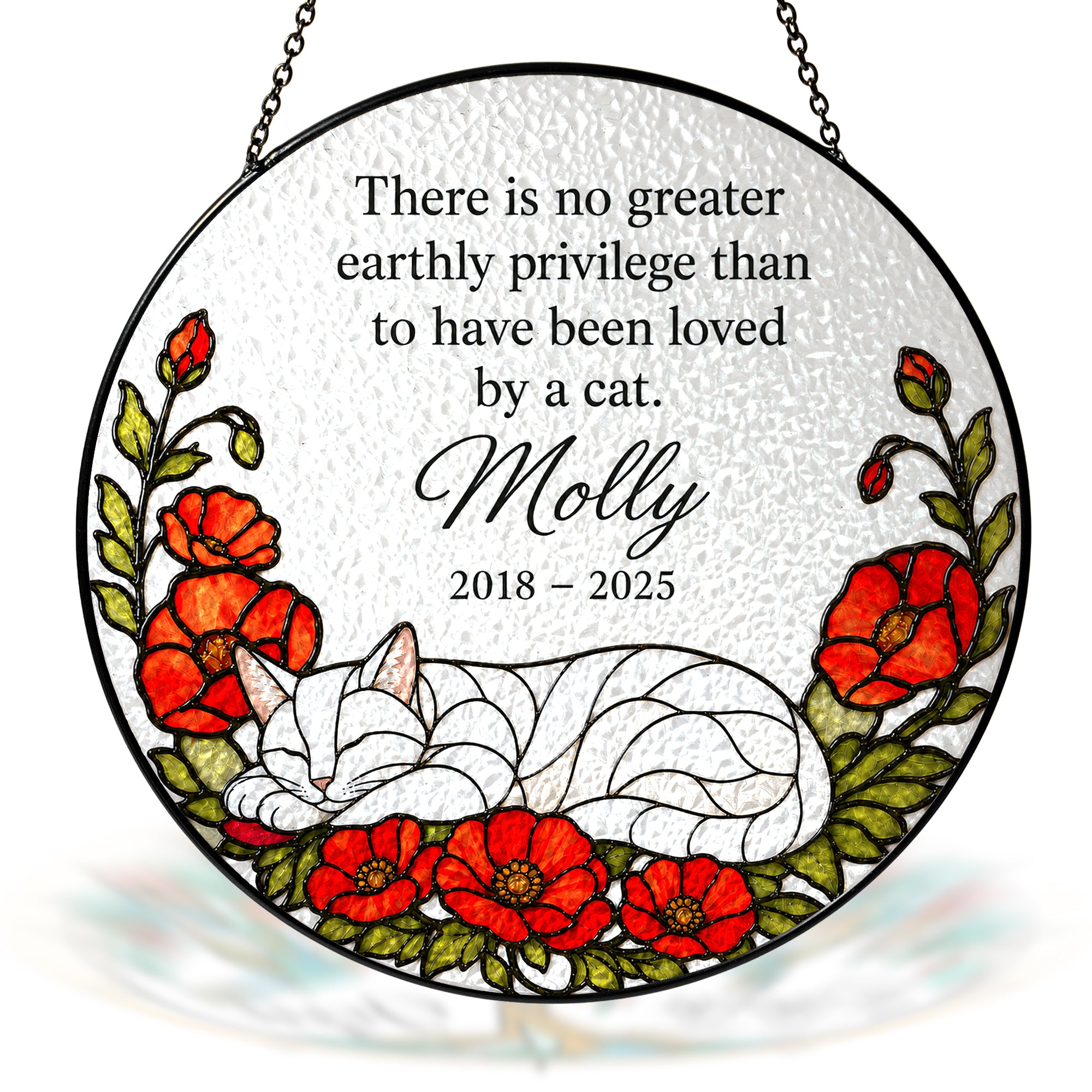 Personalized Cat Memorial Suncatcher