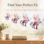 Cardinal Couple & Cherry Blossom Moon Holographic Acrylic Suncatcher