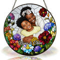 Personalized Wildflower Photo Stained Glass Suncatcher