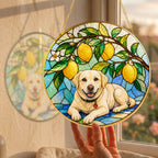 Personalized Puppy Lemon Suncatcher