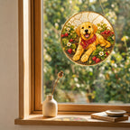 Personalized Strawberry Dog Suncatcher