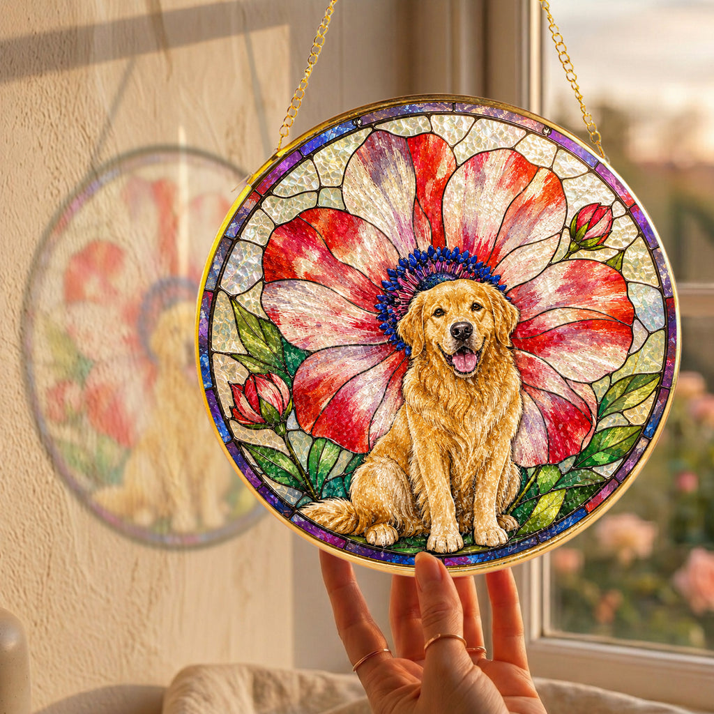 Personalized Golden Sunflower Suncatcher