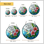 Enjoy the Little Things Hummingbird Stained Glass Suncatcher