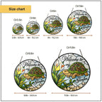 Welcome to My Garden Turtle Stained Glass Suncatcher