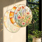 Lavender Wildflower Stained Glass Suncatcher