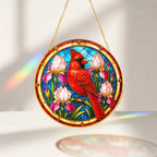 Cardinal Stained Glass Suncatcher