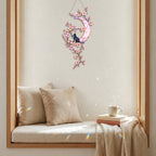 Black Cat & Cherry Blossom Moon Holographic Acrylic Suncatcher