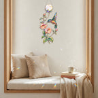 Hummingbird & Trumpet Flower Pearl Moon Holographic Acrylic Suncatcher