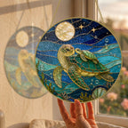 Sea Turtle Stained Glass Suncatcher