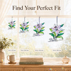 Personalized Pink Lily Flower Holographic Acrylic Suncatcher