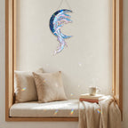 Whale Pod Crescent Moon Holographic Acrylic Suncatcher