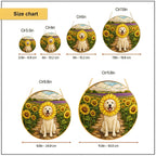 Personalized Sunflower Dog Suncatcher