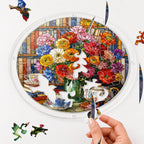 Ranunculus Floral Teatime Acrylic Puzzle Suncatcher