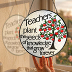 Teacher Appreciation Apple Tree Stained Glass Suncatcher