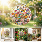 Wildflower Bouquet Stained Glass Suncatcher