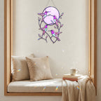 Hummingbird Pink Moon Holographic Acrylic Suncatcher
