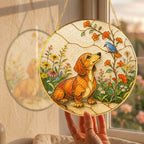 Personalized Dachshund Bird Suncatcher