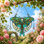 Luna Moth Tree of Life Holographic Acrylic Suncatcher