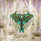 Luna Moth Tree of Life Holographic Acrylic Suncatcher