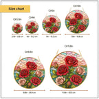 Red Rose Stained Glass Suncatcher