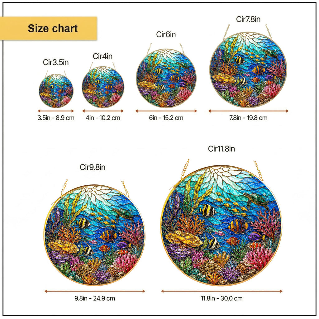 Under the Sea Stained Glass Suncatcher