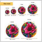 Pink Anemone Floral Stained Glass Suncatcher