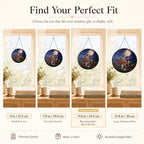 Frog on Mushroom Moonlit Stained Glass Suncatcher