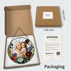 Personalized Wildflower Photo Stained Glass Suncatcher