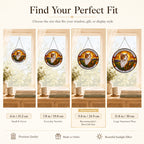 Cat memorial suncatcher size guide 6 7.8 9.8 and 11.8 inch options