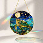 Sea Turtle Stained Glass Suncatcher