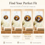 Dog memorial suncatcher size guide 6 7.8 9.8 and 11.8 inch options