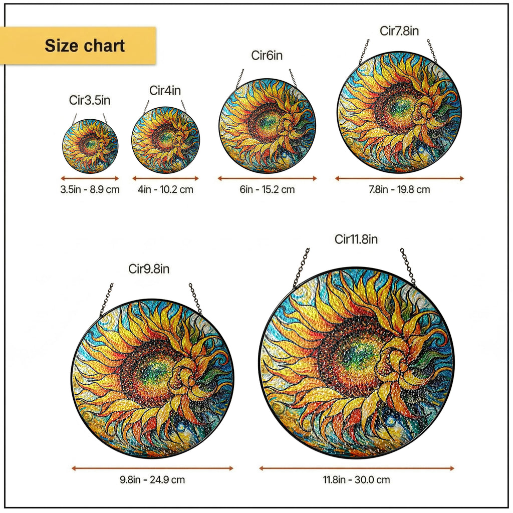 Sunflower Stained Glass Suncatcher