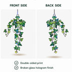 Trailing Ivy Plant in Pot Holographic Acrylic Suncatcher