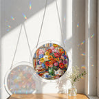 Ranunculus Floral Teatime Acrylic Puzzle Suncatcher