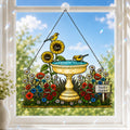 Personalized Grandma's Garden Birdbath Holographic Acrylic Suncatcher