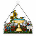 Personalized Grandma's Garden Birdbath Holographic Acrylic Suncatcher