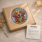 Pixiwoo gift box packaging for the dog memorial puzzle suncatcher