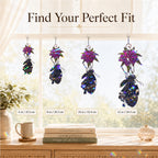 Black Swallowtail & Purple Dahlia Holographic Acrylic Suncatcher