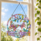 Grandma's Garden Butterfly Holographic Acrylic Suncatcher