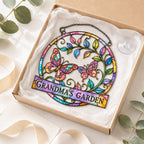 Grandma's Garden Butterfly Holographic Acrylic Suncatcher