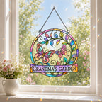 Grandma's Garden Butterfly Holographic Acrylic Suncatcher