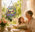 Grandma's Garden Butterfly Holographic Acrylic Suncatcher