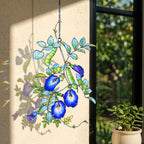 Blue Butterfly Pea Flower Vine Holographic Acrylic Suncatcher