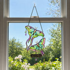 Personalized Luna Moth Couple Holographic Acrylic Suncatcher