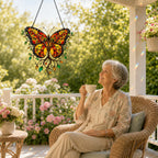Monarch Butterfly Tree of Life Holographic Acrylic Suncatcher