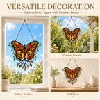 Monarch Butterfly Tree of Life Holographic Acrylic Suncatcher
