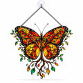 Monarch Butterfly Tree of Life Holographic Acrylic Suncatcher